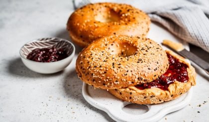 Bagel Erdnussbutter Marmelade