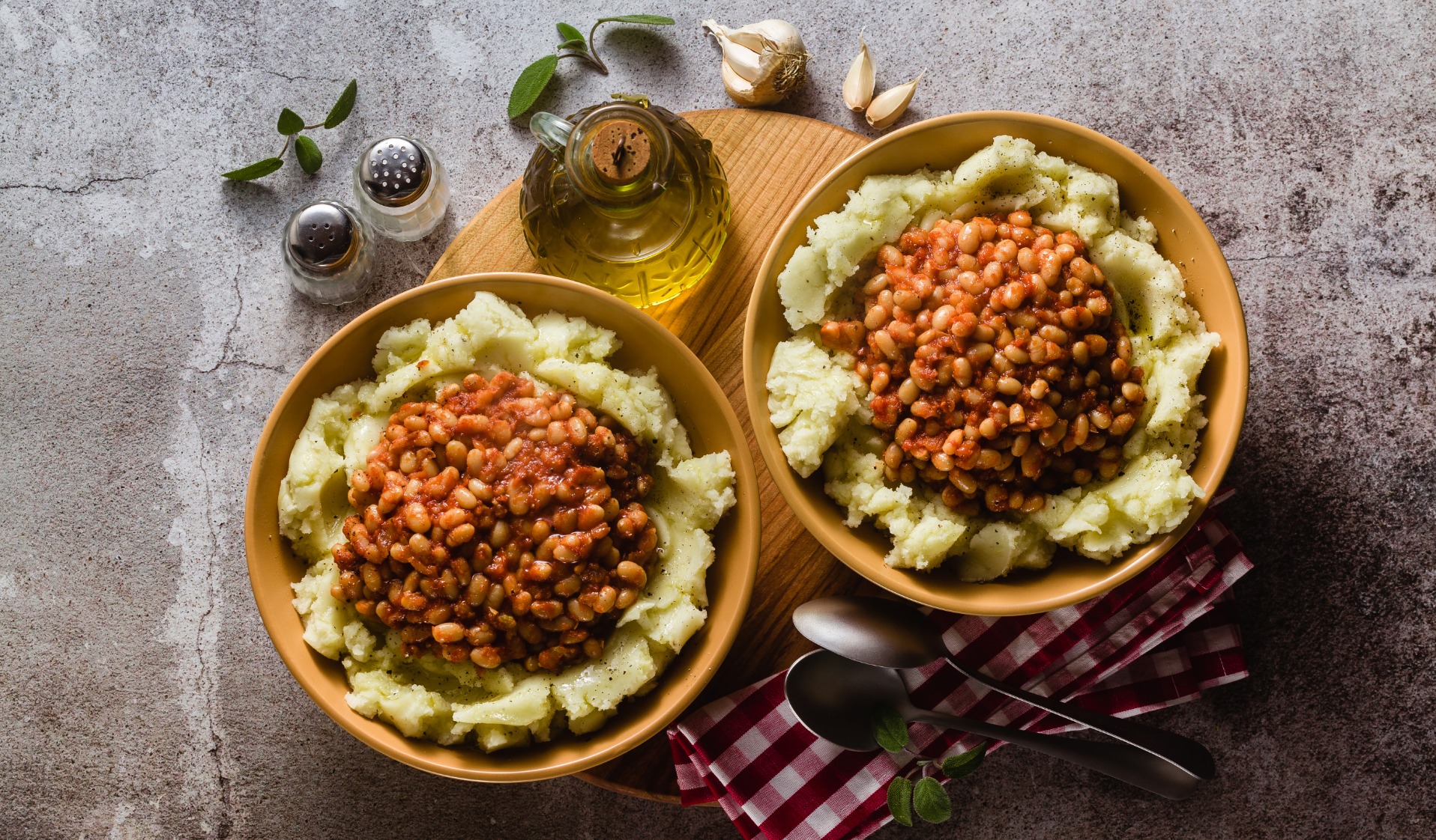 So gut! Kartoffelpüree mit Bohnenragout - Love Veg